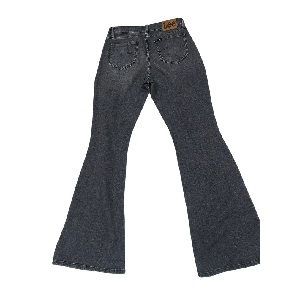 LEE women’s flare jeans faded black wash size 8